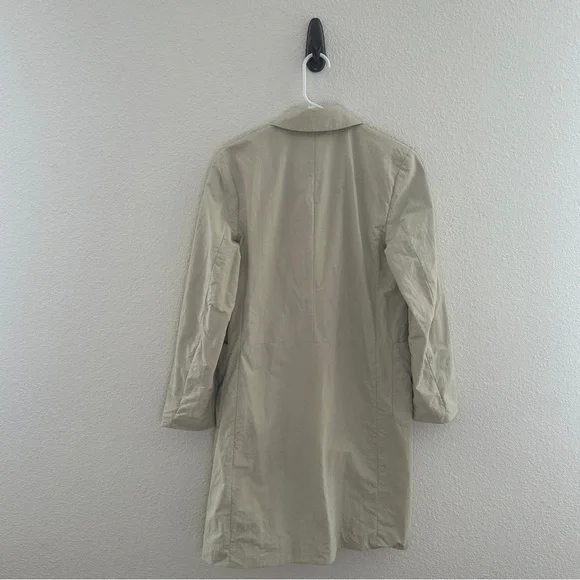 Banana Republic Khaki Rain Coat - Minimalist Quiet Luxury Trench - S - Picture 5 of 7